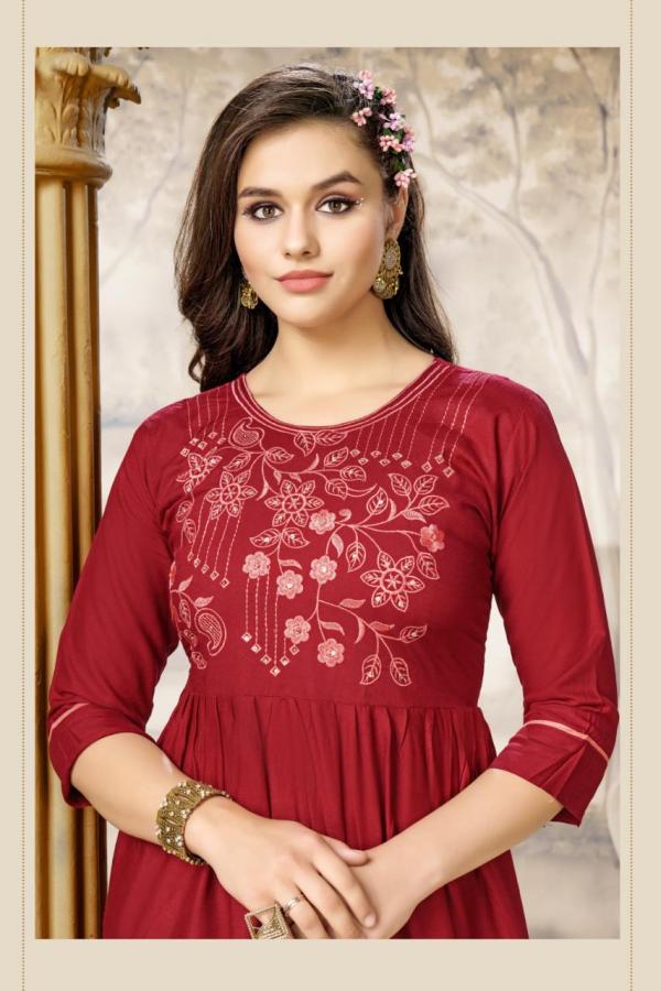 Hirwa Samiksha Rayon Slub Exclusive Designer Kurti Collection 



